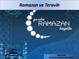 1. Ramazan Sunum Vaazı